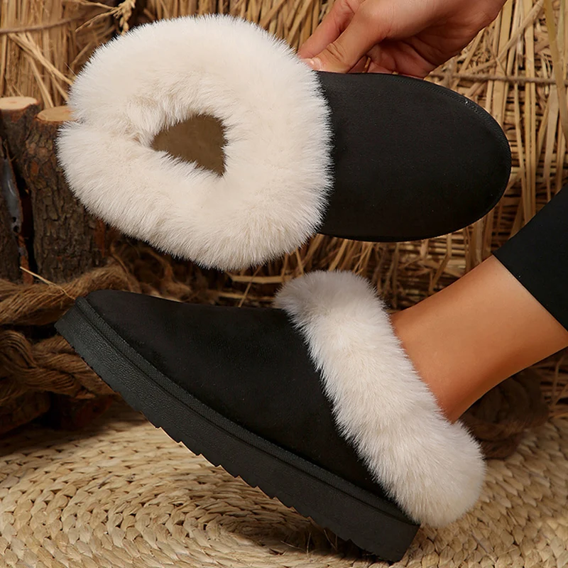 Теплые женские тапочки из искусственного меха