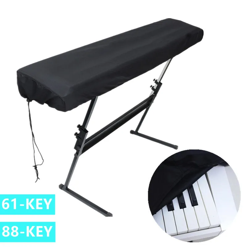 

61/88 Keys Piano Keyboard Covers Piano Keyboards Stretchable Dust Proof Folding Waterproof Covers With Drawstring Locking Clasps