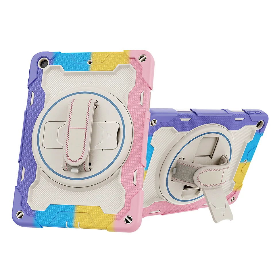

Silicone Case for iPad Air 3 Pro 10.5 Shockproof Cover for iPad 10.2 2021 2020 2019 Kids Safe Handle Cover Stand Stable