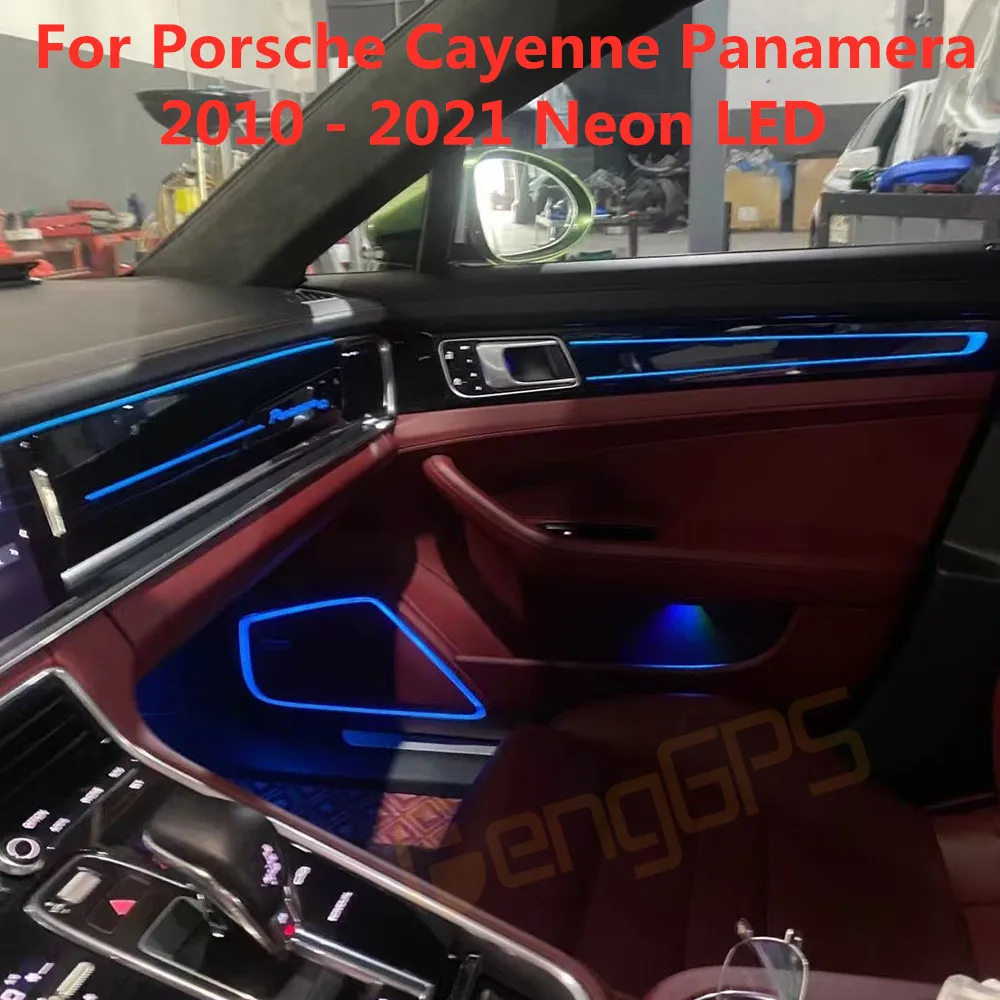 

Car Ambient Light Dashboard Display For Porsche Cayenne Panamera 2010 - 2021 Neon LED Screen Multimedia Lamp GPS Navi Unit