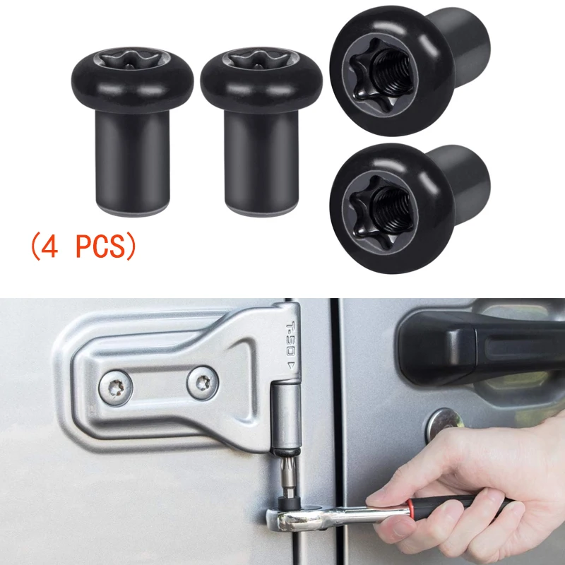 

Car Door Hinge Nuts For Jeep Wrangler JK JKU JL JLU Sports Sahara Freedom Rubicon Gladiator JT 2/4-Door 2007-2021 (4 PCS)