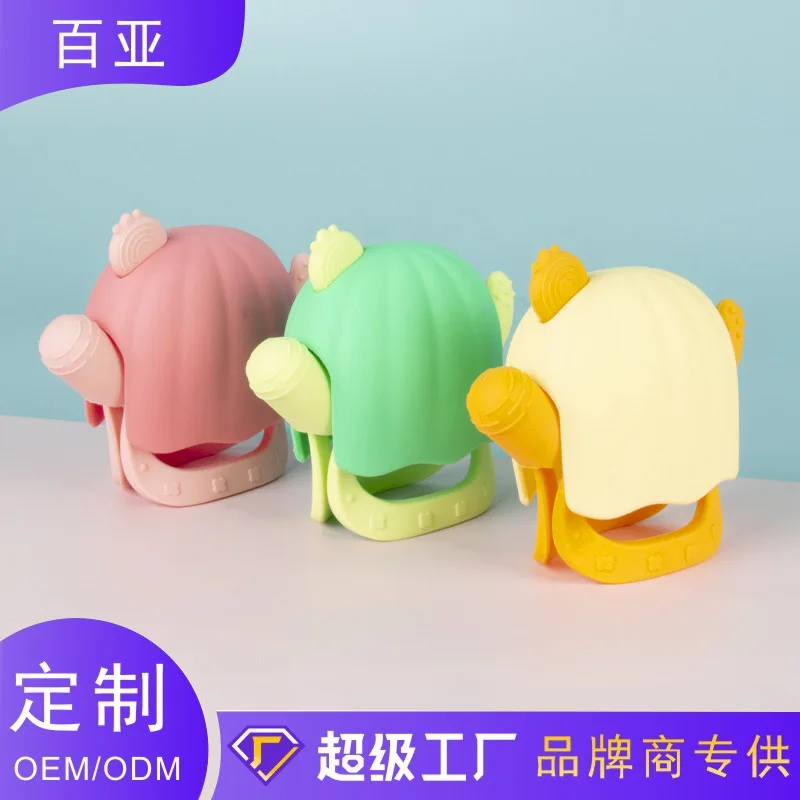 

Baby Cactus Teether Never Drop Silicone Baby Teething Toy for 0-6month Infants, Baby Chew Toys for Sucking Needs, Hand Pacifier