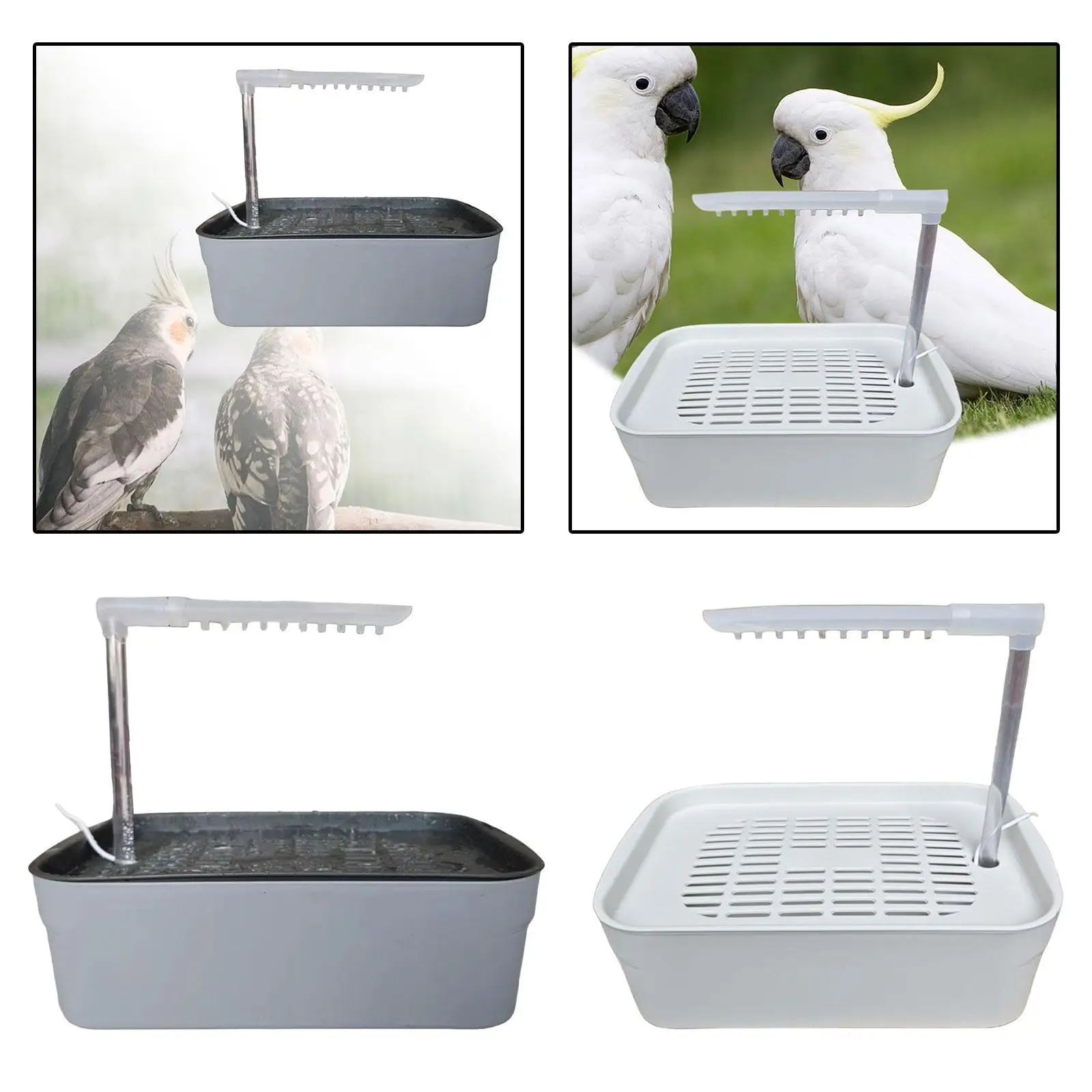 Электрическая ванна для птиц многоразовая миски воды Budgerigar африканский серый
