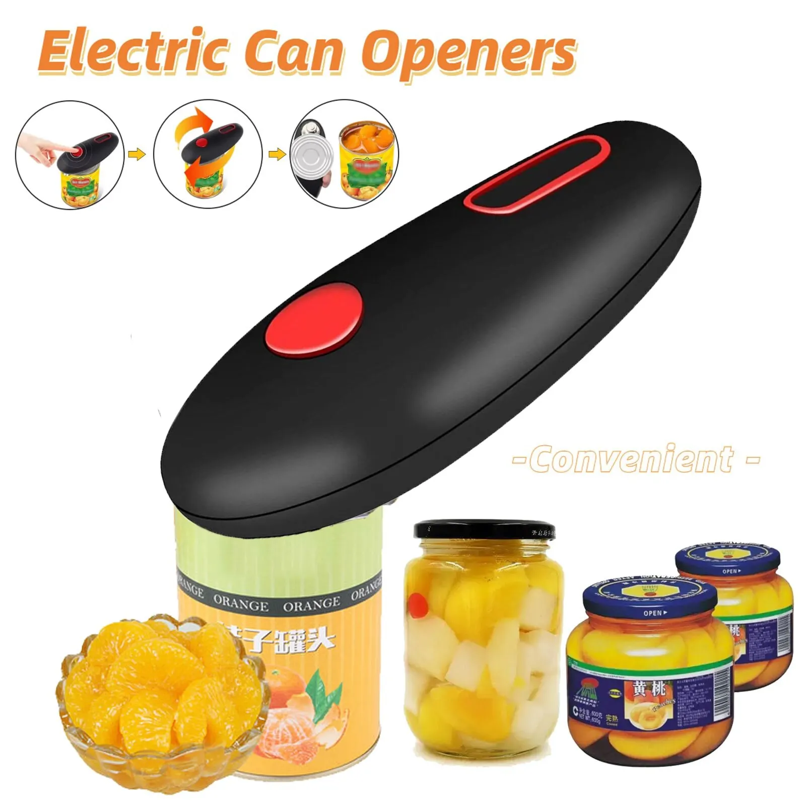 

Can Mini Kitchen Automatic Bottle Handheld Powered Automatic Opener Gadgets Tools Opening Lid Electric Portable Opener Battery