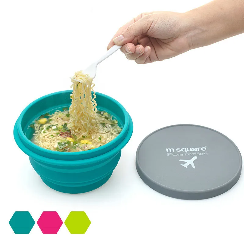 

2023 New Food Grade Silicone Collapsible Portable Bowl Travel Outdoor Activities Can Caried With Folding Bowl Home Outdoor Bowl