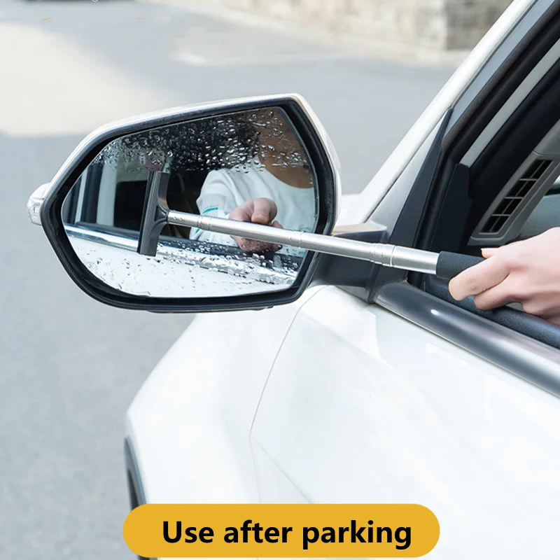 

Portable Retractable Rear-View Mirror Wiper Car Rearview Mirror Wiper Inside The Car Wipe Water Auto Glass Cleaning Tool