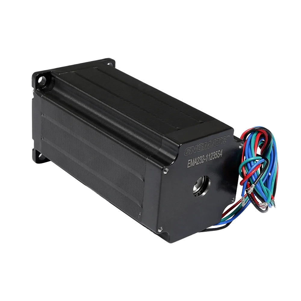 Фото Шаговый двигатель ENGMATE EMA232-11235S4 Nema 23 для ЧПУ-фрезеров, 4-проводной, одноосный, 2.75 Н·м, биполярный, 3.5 А, с удерживающим моментом 389 унций-дюймов №4