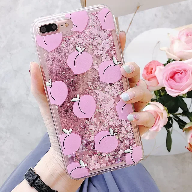 

Case For iPhone X XR XS Max 6 6S Plus Cases Glitter Liquid Quicksand Luxury Perfume Case For iPhone 7 8 Plus Cover Coque