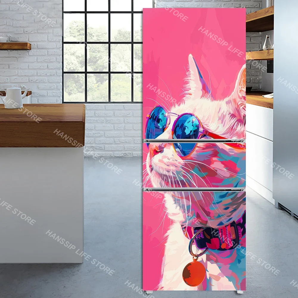 INS цветочная натюрморт художественная роспись наклейка на дверь холодильника