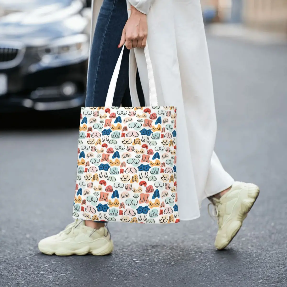 Boobs Totes Canvas Handbag Women Canvas Shopping Bag