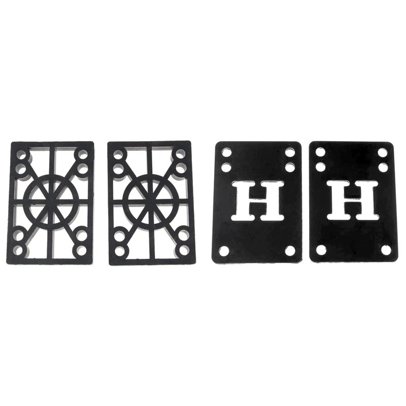 

2Pcs Rubber Skateboard Longboard Riser Pad Shock Pads & 2Pcs Hard Plastic Skateboard Risers 12Mm Longboard Shock Pads