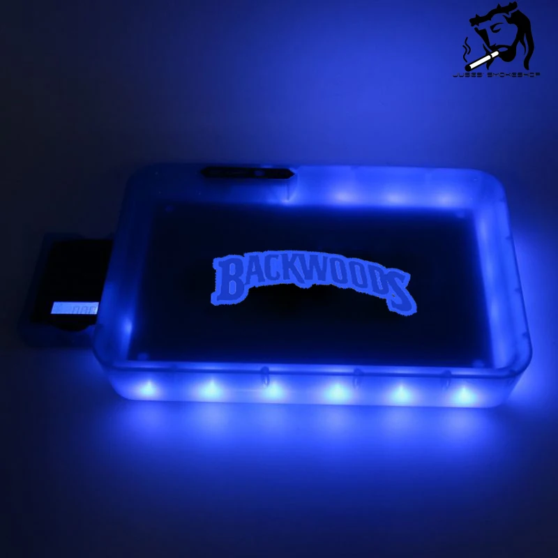 

JUSES' SMOKESHOP New Multicolor Rechargeable LED luminous Herb Tray with Electronic Scale, Tobacco Weed Accessories