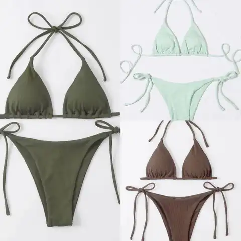 Blockbuster Bikini  Swimsuit Bikini Split Swimsuit Hot Spring Europe Temperament New Sexy Swimsuit Bikini Bandeau Micro Bikini