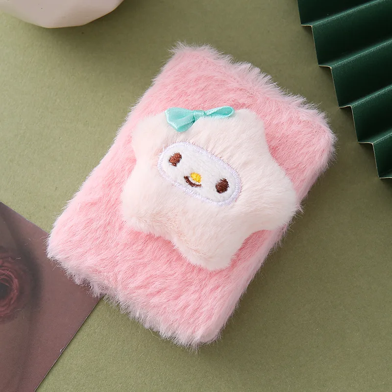 Kawaii плюшевое портативное зеркало Sanrios для макияжа HelloKitty Kuromi MyMelody аниме