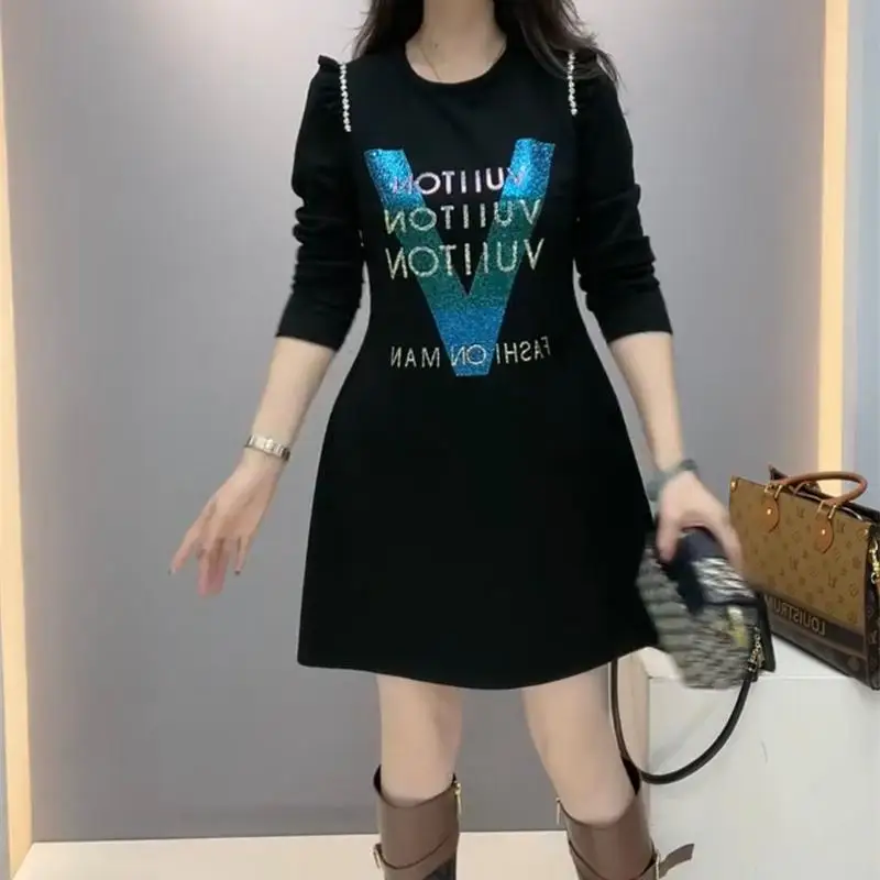 Осень и зима с круглым вырезом деревянными ушками длинными рукавами горячее