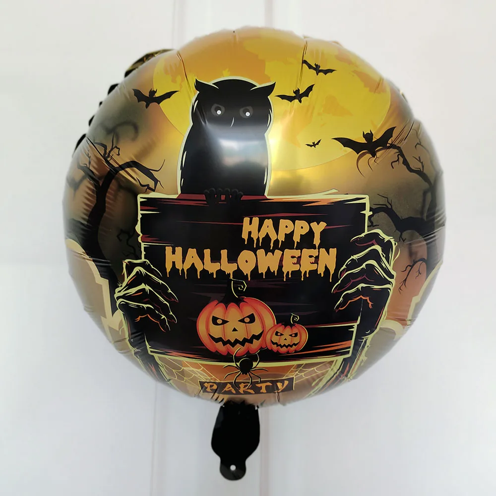 Воздушные шары из алюминиевой фольги 5 шт. 18 дюймов с круглой головой скелета