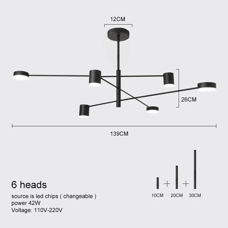 

LED люстра IANLOV золотого и черного цвета