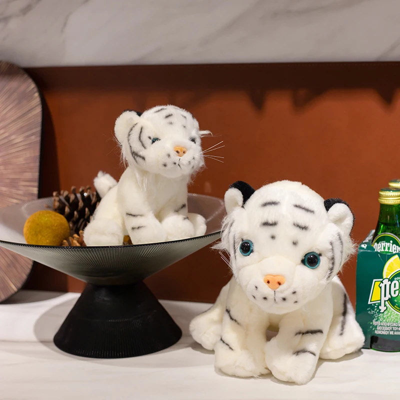 

Имитация белого тигра, плюшевая игрушка, Мягкое Животное, мягкая кукла, домашний декор, милое украшение для детей, подарки на день рождения