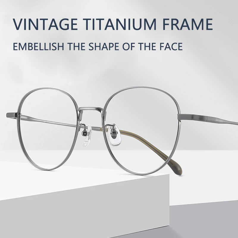 Новинка ультратонкие титановые очки ALICIA модные круглые в стиле ретро полная