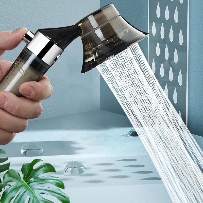 

Turbocharger Filter Shower Head Bathroom Support Water Heater Shower Head Rainfall Filter Pommeau De Douche Bath Accessories