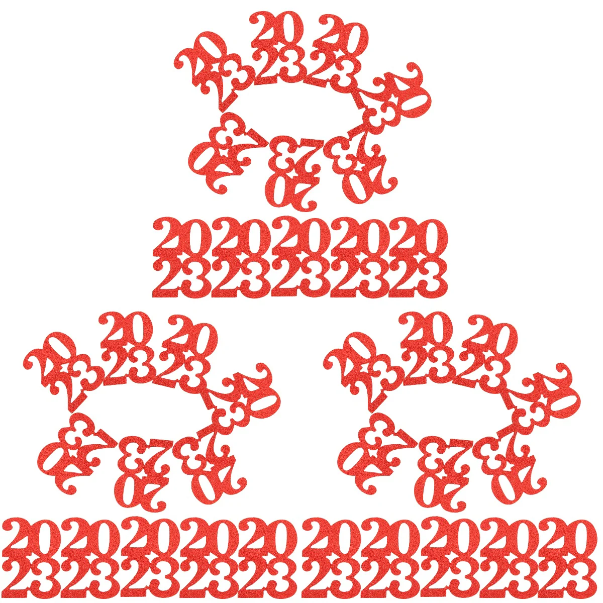 

72 pcs Table Centerpiece 2023 New Year Reusable Party Favor Tags Glitter 2023 Tags 2023 Cutouts Signs