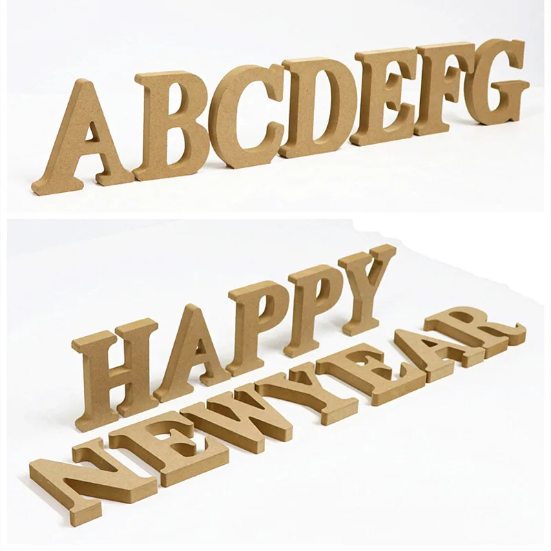 

Birthday Party Wooden Alphabet Letter DIY Collocation Personalised Ornament Name Design Wedding Home Decoration Craft Prop