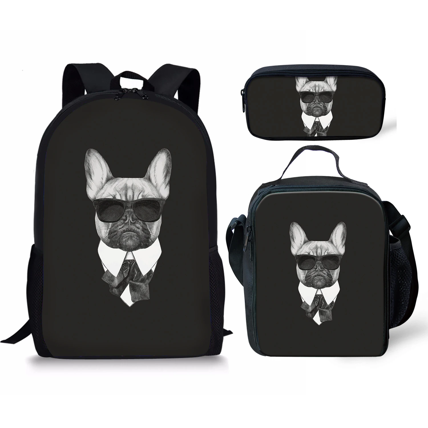 Lovely Dog Print New 3Pcs/Set School Bags Daily Travel Climbing Durable Backpack Trendy Birthday Gift for Kids Fashion Knapsack