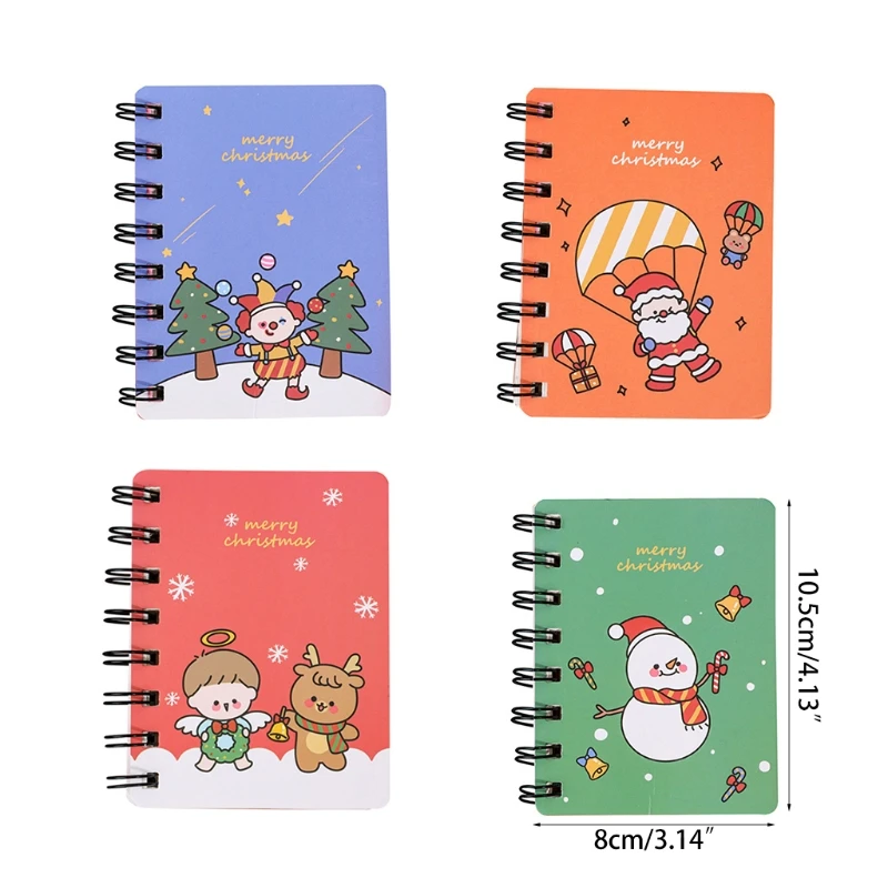 

Mini Coil Notepad Portable Notebook Christmas Series Diary Sketchbook For School
