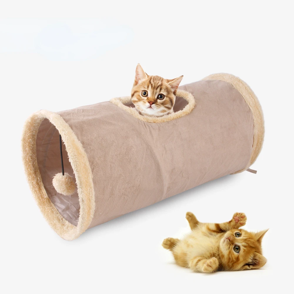 

Складной туннель для кошек, замшевый щенок, кролик, игра, Чейз, скрытая туннель для игр в помещении, тренировочные скрытые игрушки для домашн...