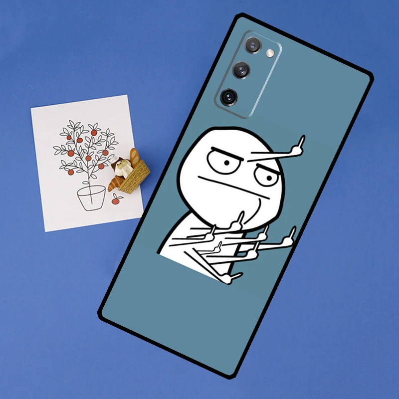 Забавные мемы на средний палец для Samsung Galaxy S21 S20 FE Ultra S10 S10e S9 S8 Plus Note 10 20 чехол