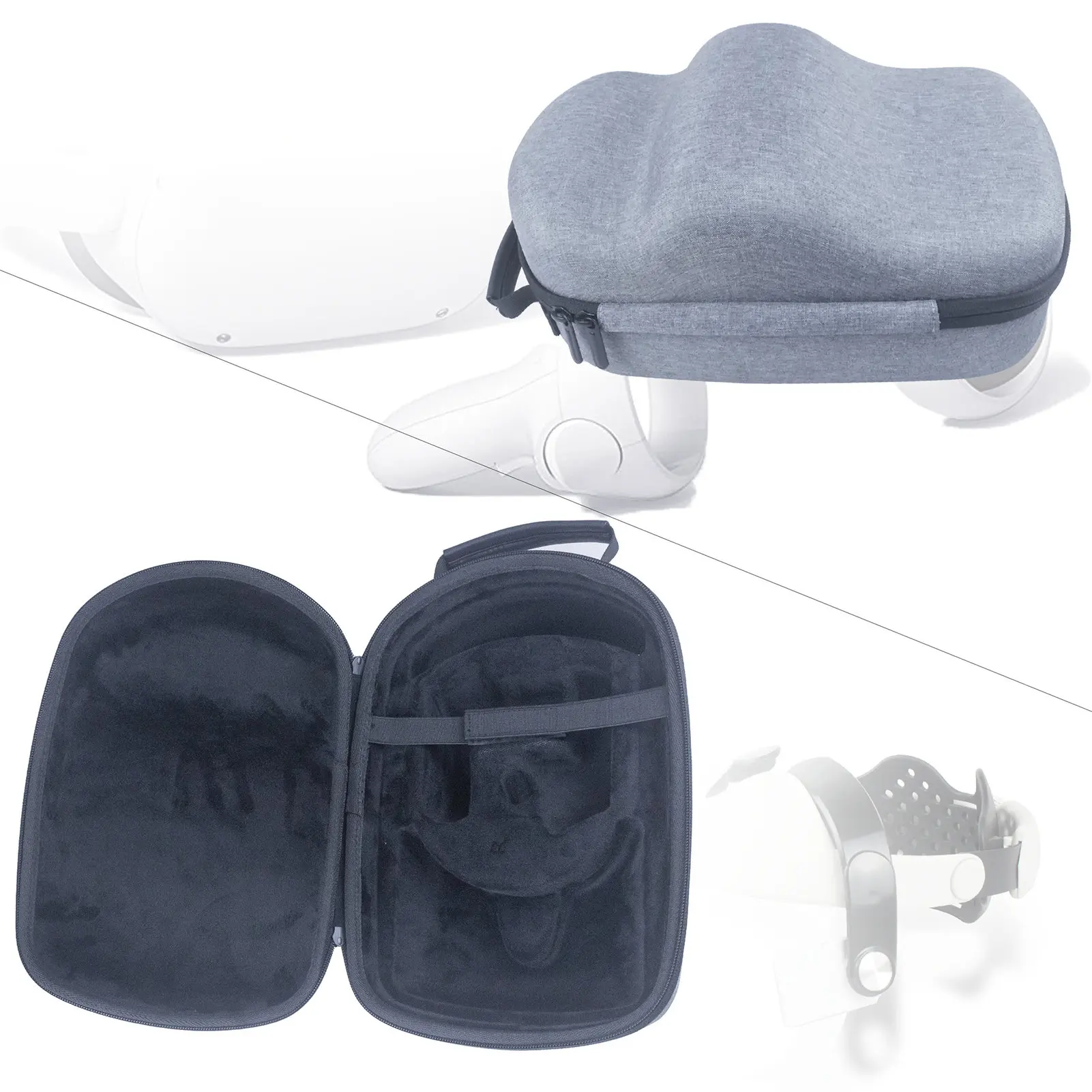 

Чехол для переноски EVA ForOculus Quest 2, портативный защитный жесткий чехол для путешествий, сумка для хранения ForQuest 2 VR, виртуальная реальность