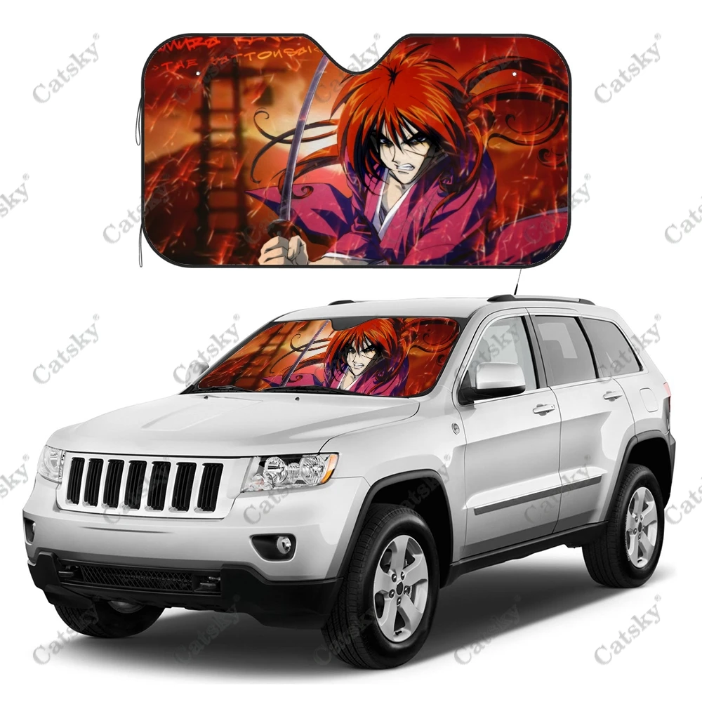 

Аниме Rurouni Kenshin Красный Автомобильный солнцезащитный козырек для лобового стекла Забавный складной солнцезащитный козырек для автомобиля SUV подарок для любителей автомобиля