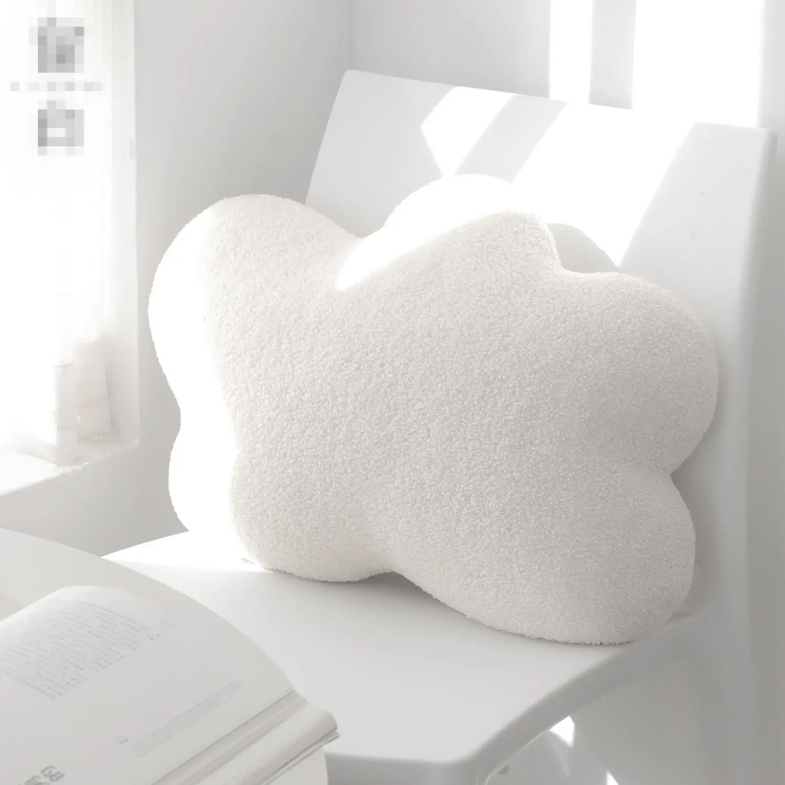 

Super Soft Teddy Plush Pure White Cloud Throw Pillow Toy Stuffed Brown Caramel Cotton Candy Girl Room Decor Cushion Sofa Cushion