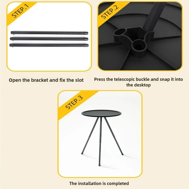 ABS Открытый Портативный Складной Подъемный Круглый Стол Треугольная Поддержка