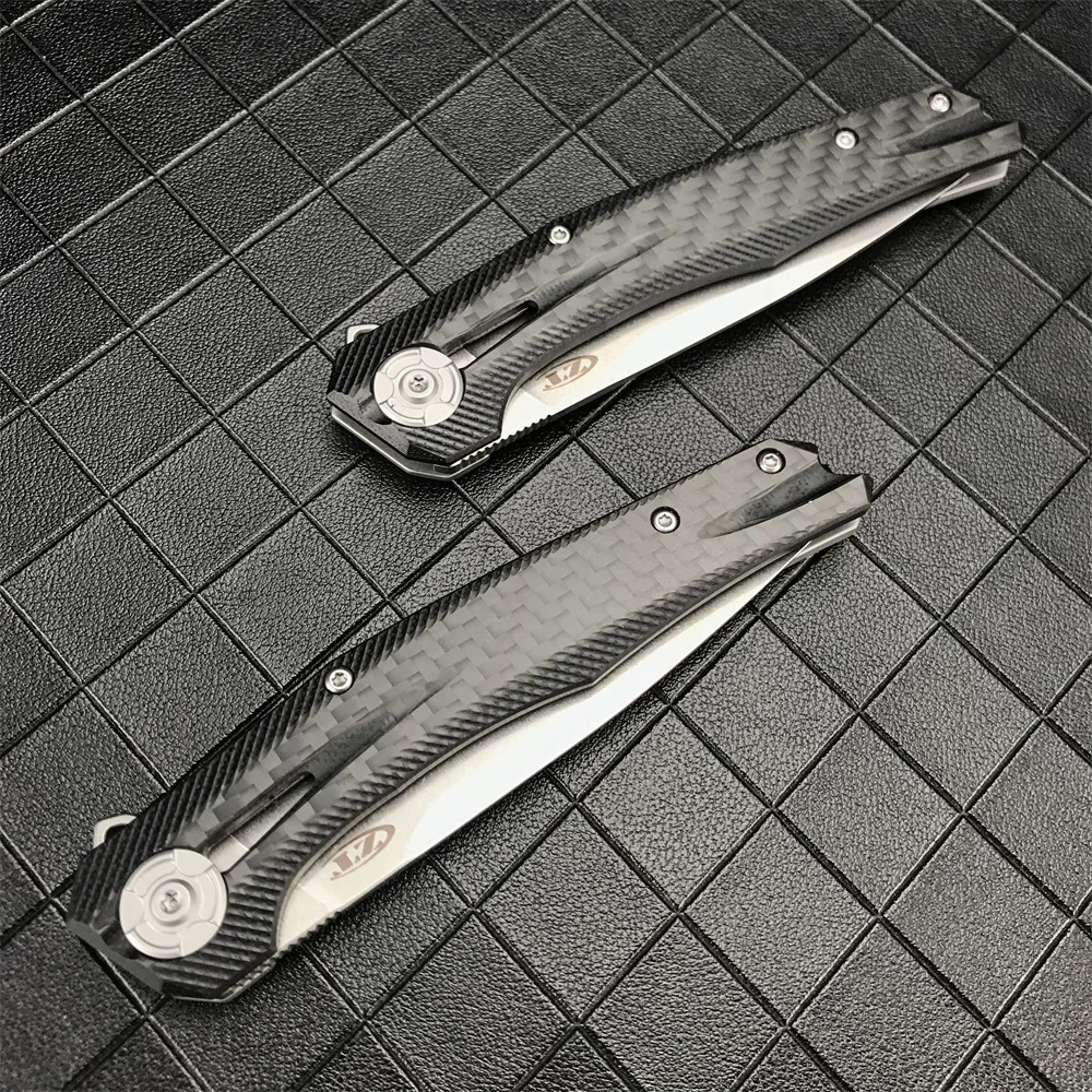 Складной нож ZT0707 карманный резец из углеродистой стали С флиппером и