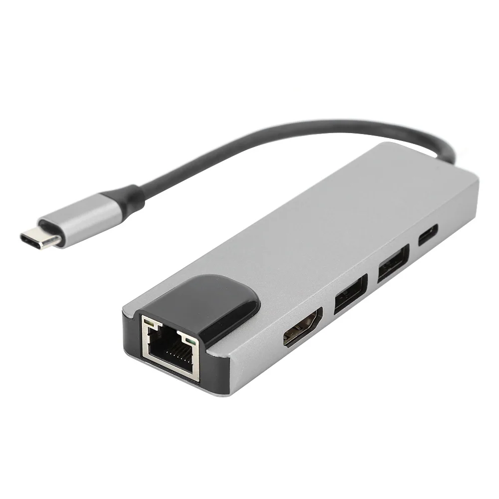 

Адаптер 5 в 1 4K Type-C к Gigabit Ethernet RJ45