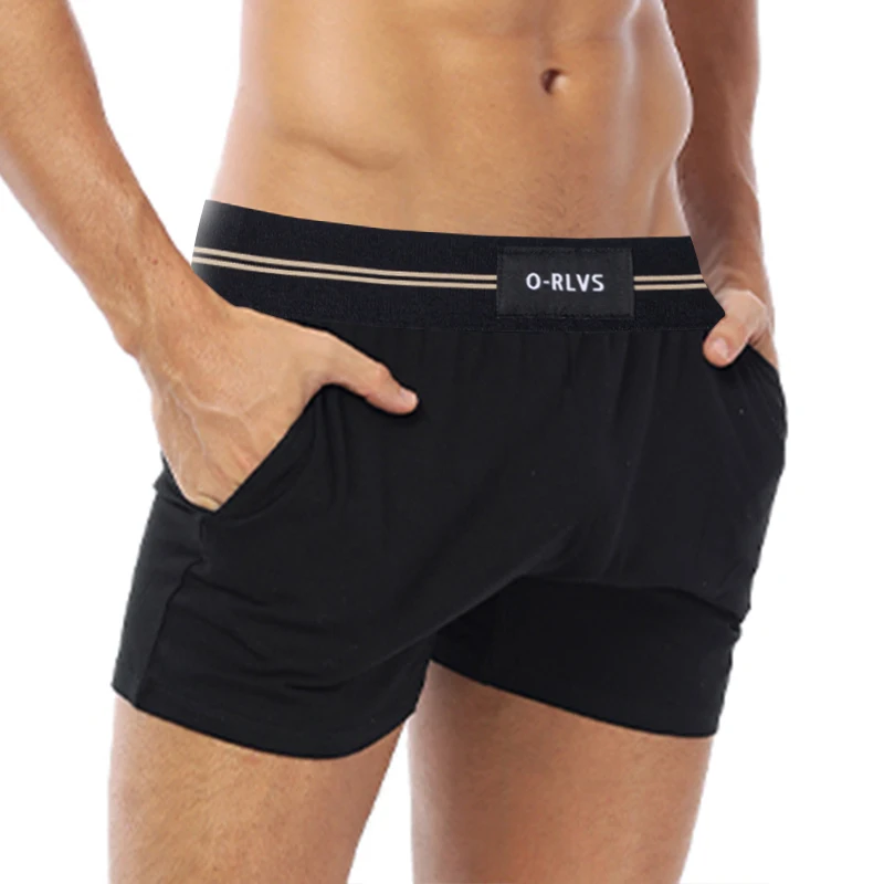 

2023 Sports Men Underwear Boxer Home Pants Boxershorts Cotton Sexy Shorts Boxer Fitness Panties Underpants With Pocket