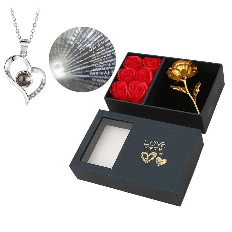 

Браслет с розами на День святого Валентина, ожерелье, подарки