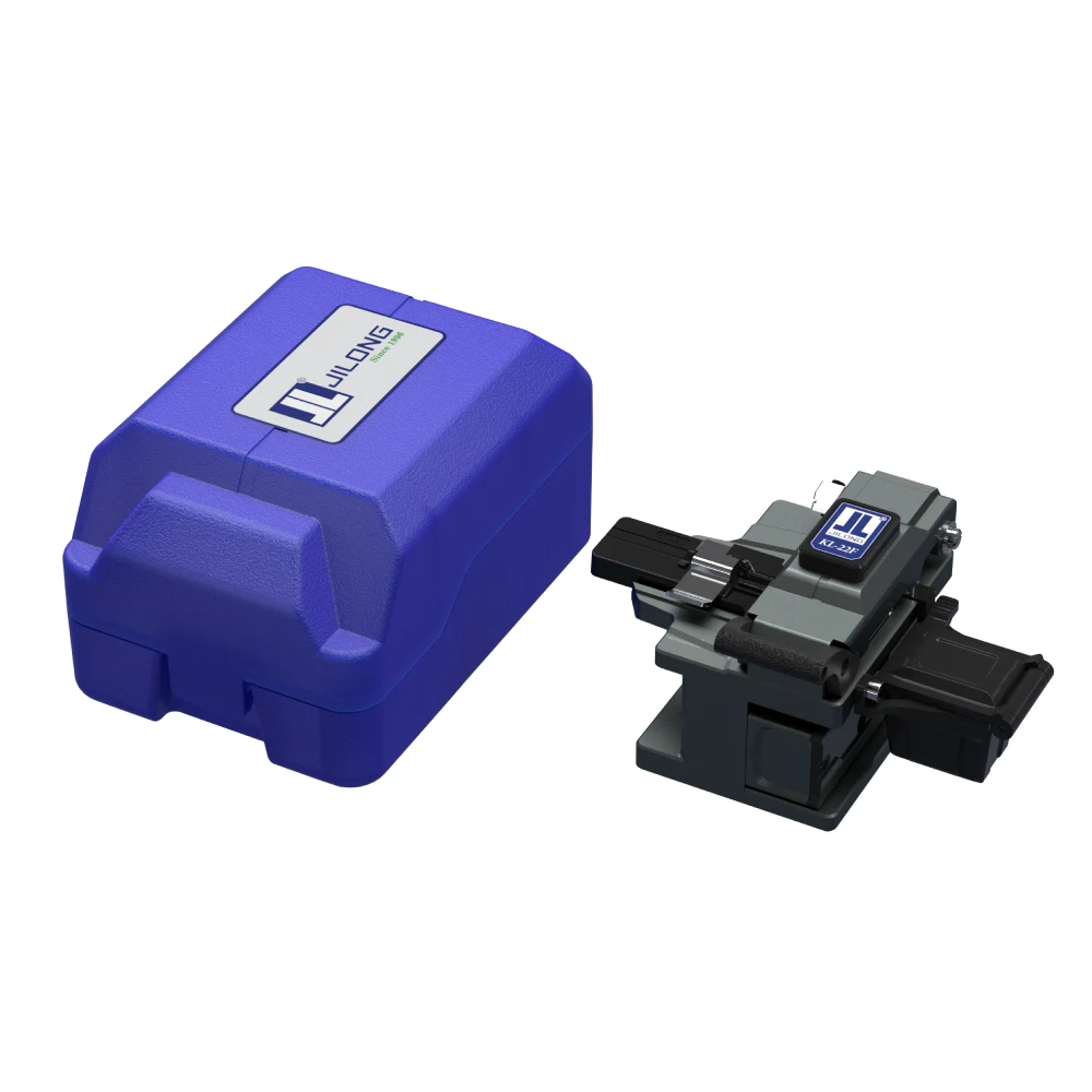 KL-22F JILONG High Quality Fiber Optic Cleaver Pocket Portable Fiber Cleaver Double Fixture Fiber Cleaver Blade Life 48000 Times