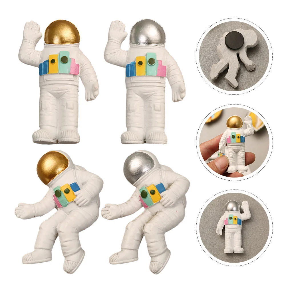 4Pcs Spaceman Fridge Magnet Refrigerator Magnet Home Fridge Decorations
