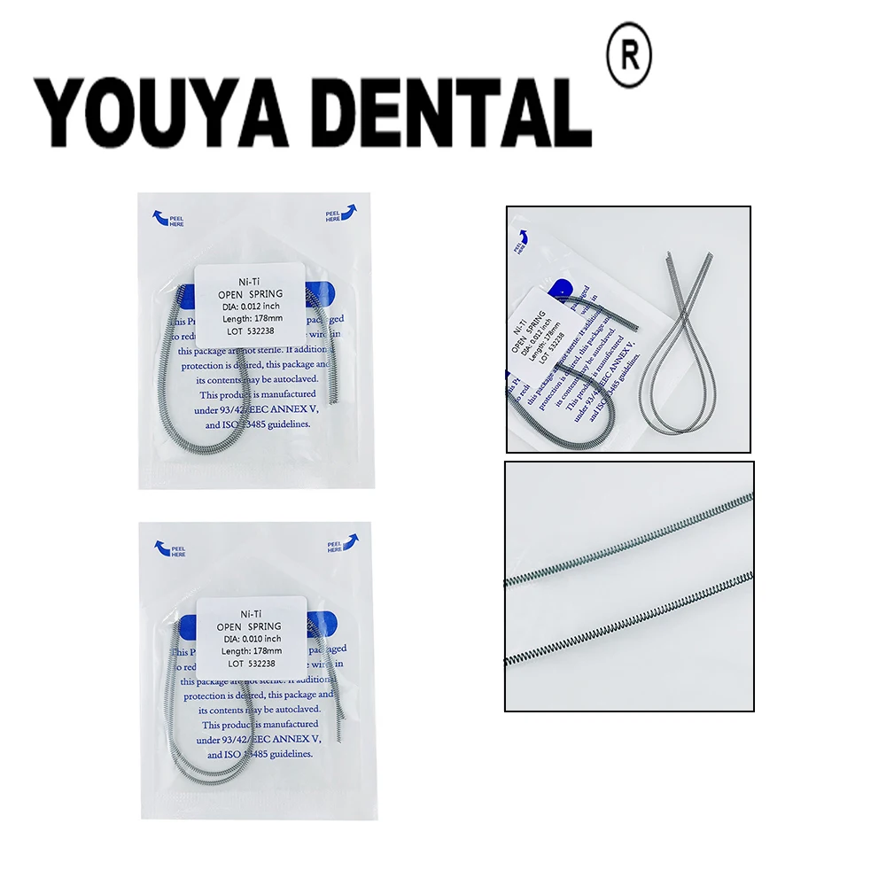 

2pcs/pack Orthodontic Open Coil Spring Niti Elastic Dental Orthodontic Open Coil Spring 0.010/0.012 inch