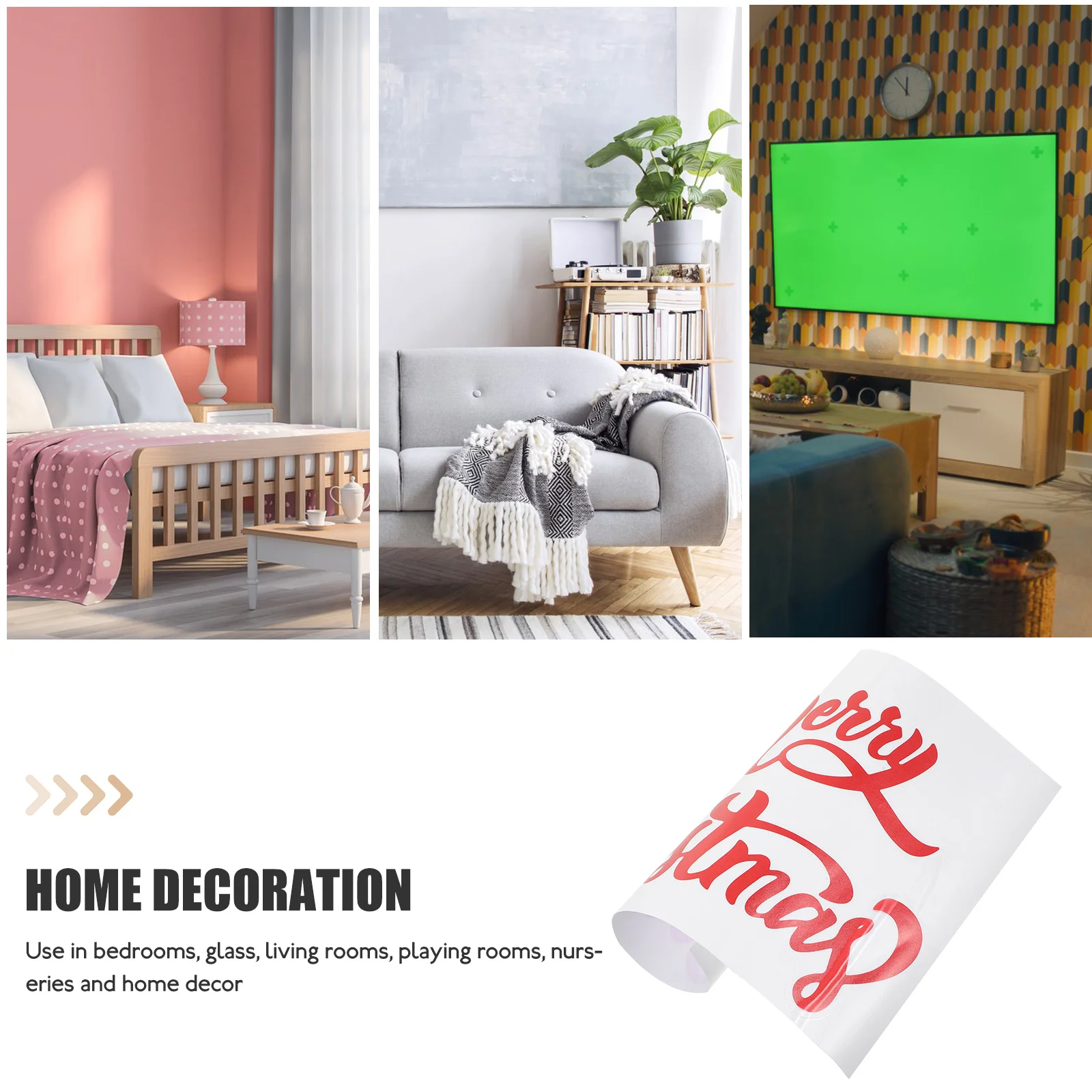 Веселые рождественские наклейки на стены шляпа Санта-Клауса стену ПВХ