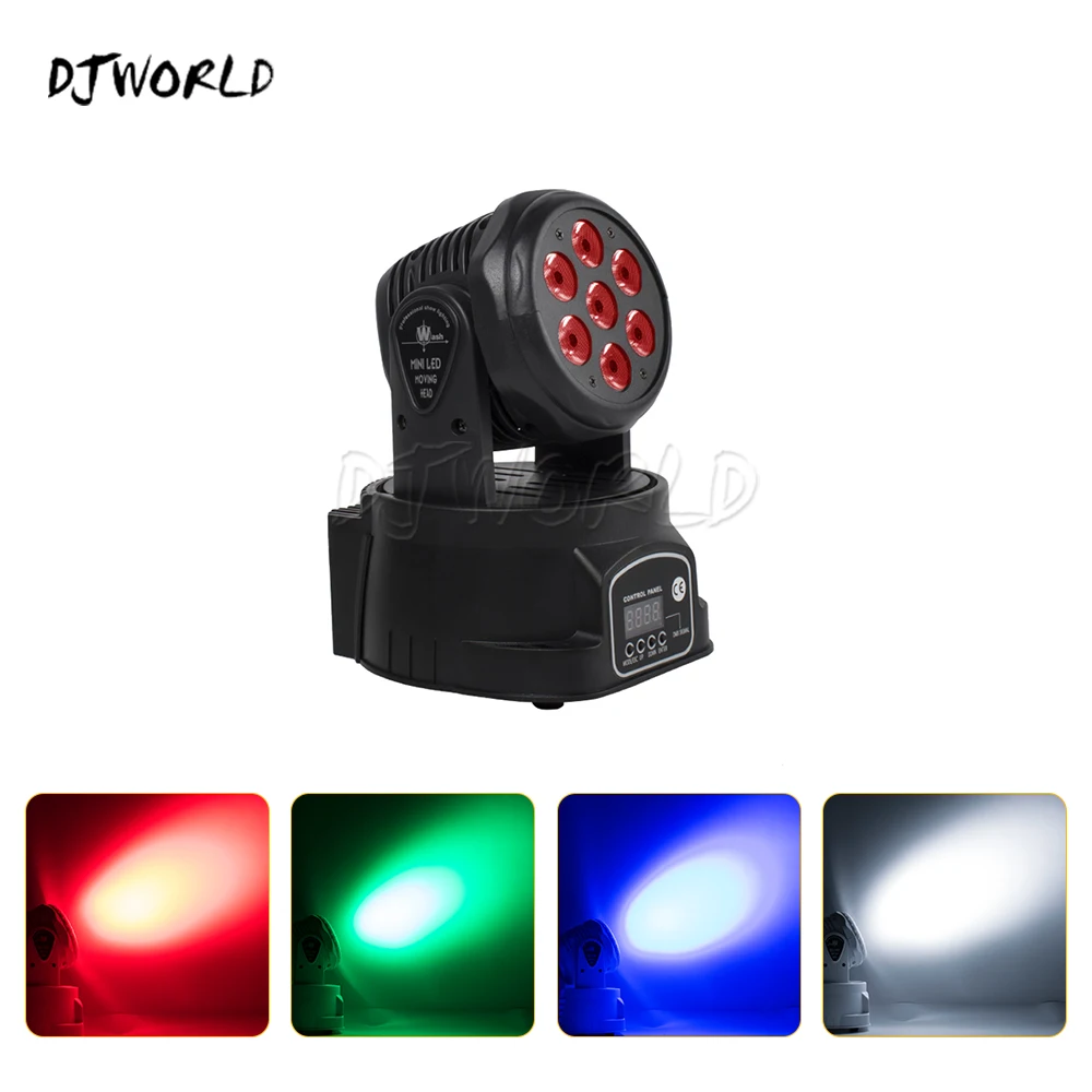 7x12W/7X18W LED Wash Moving Head Professional DJ Lighting Disco Lights For Home DMX Controller Stage Light Party RGBW Display