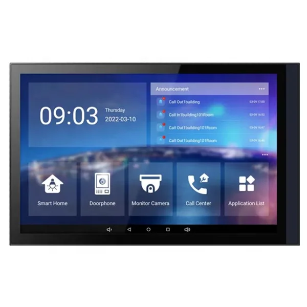 newest touch screen 10 inch tuya zigbee POE android 10.0 video intercom system