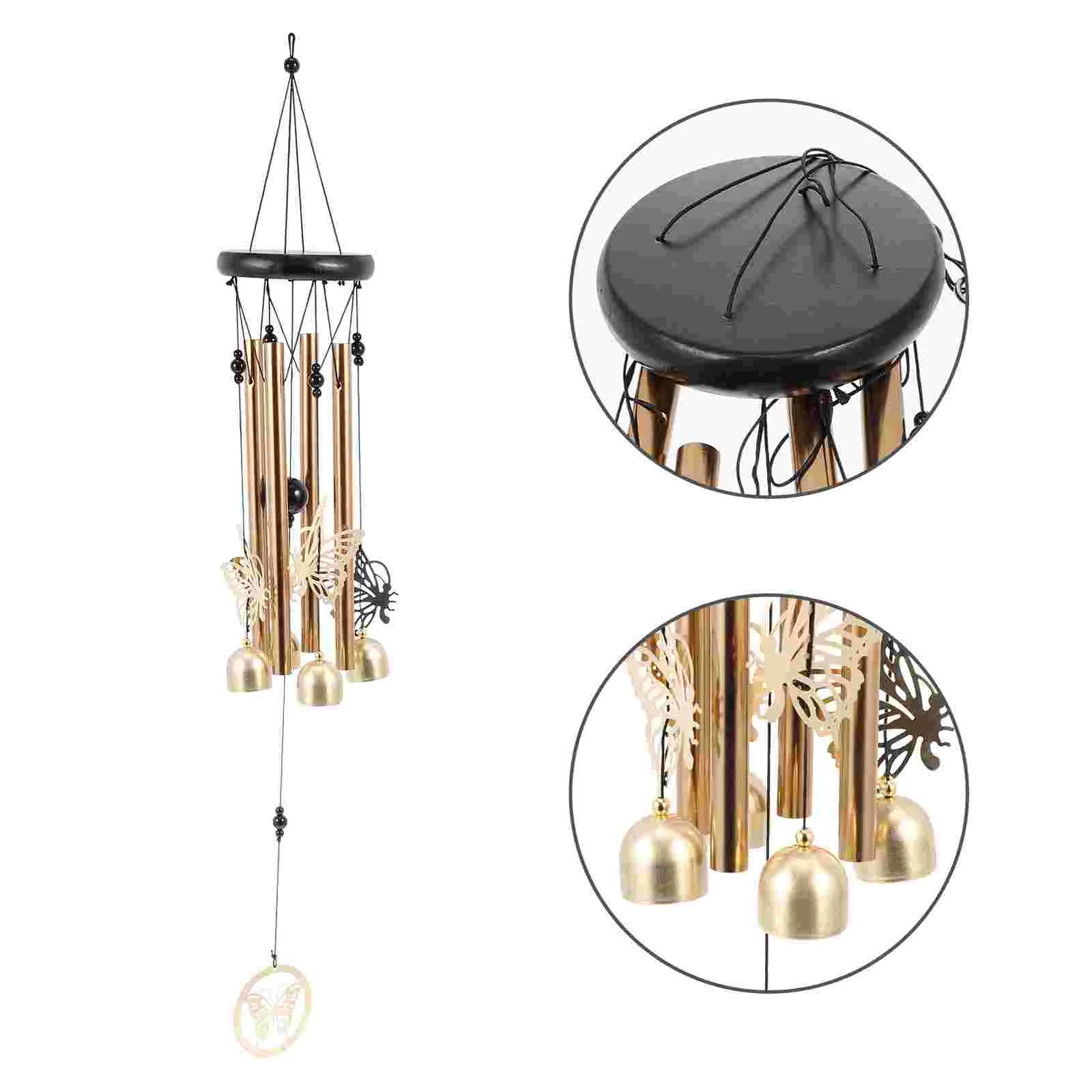 

Wind Bell Wooden Elegant Metal Tube Wind Chime Animals Wind Chime Pendant Hanging Ornament Wind-bell