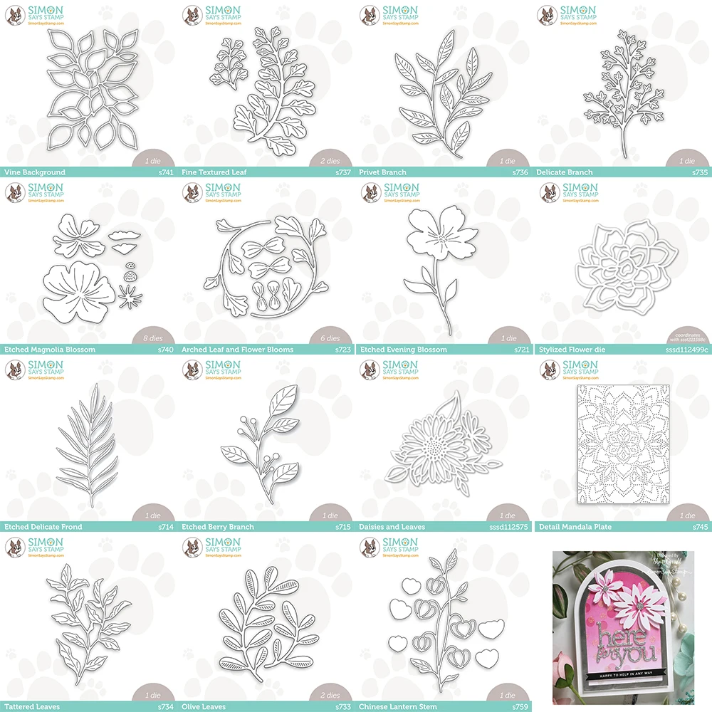 

2022 New Spring Plants and Flower Metal Cutting Dies for DIY Scrapbooking Photo Album Decorative Paper Card Template Knife Mould