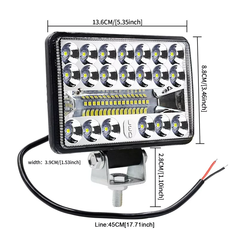 

1 Pair Car Led Work Light 60W Highlight Off-road Vehicle Roof Searchlight Work Light For Cars, ATVs, Off-road Vehicles