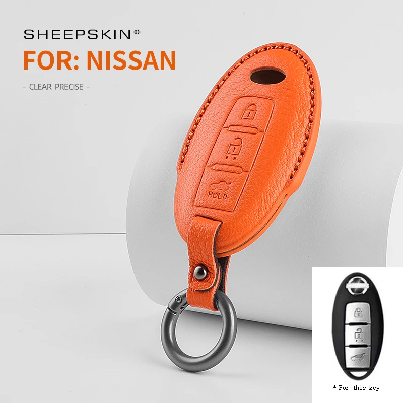 

Sheepskin For Nissan Juke X-trial Qashqai Micra Leaf Note Murano Lafesta Car Key Case Cover Holder Key Shell Accessories