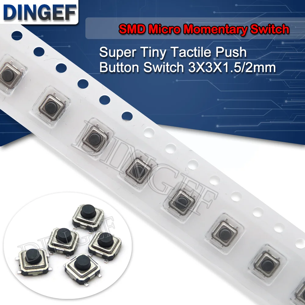 

Микропереключатели 50 шт. черные