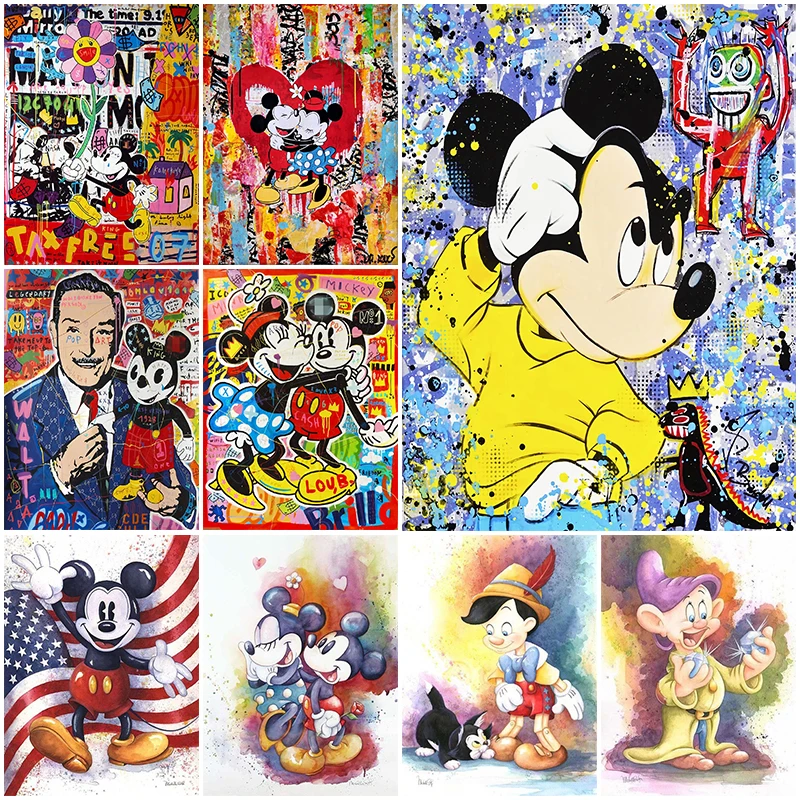 

Алмазная картина «сделай сам» Disney, мультяшная вышивка Микки Маусом, наборы для вышивки крестиком, детский подарок на день рождения, ремесла,...